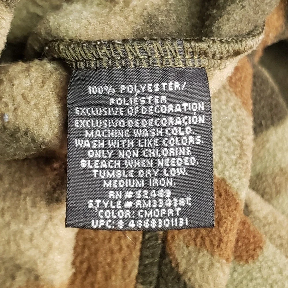 Starter Camo Jacket Mens M Long Sleeve 1/4 Zip Mock Neck Streetwear Hunting